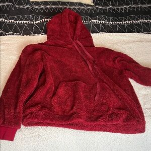 Rachel Deep Burgundy Sherpa Hoodie